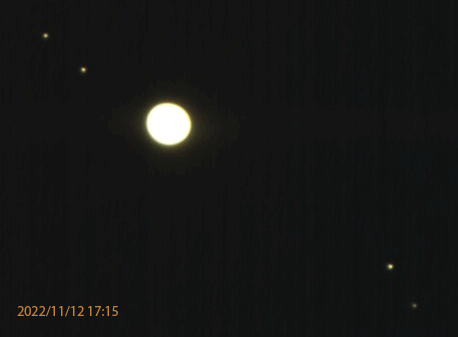 Four satellites of the Jupiter